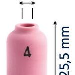 Купить Сопло керамическое (Газ Линза) №4 d=6,5mm (WP-9-20-25) L=25,5mm — ПРОМСТЭК